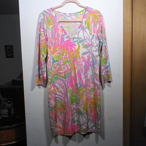 Lilly Pulitzer Dresses & Skirts - Lilly Pulitzer Christie Knee Length V neck Dress Color:Pink Size: M